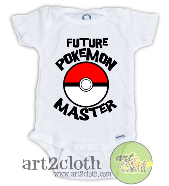 Future Pokemon Master Baby Onesie | Cheap Custom T Shirts ...