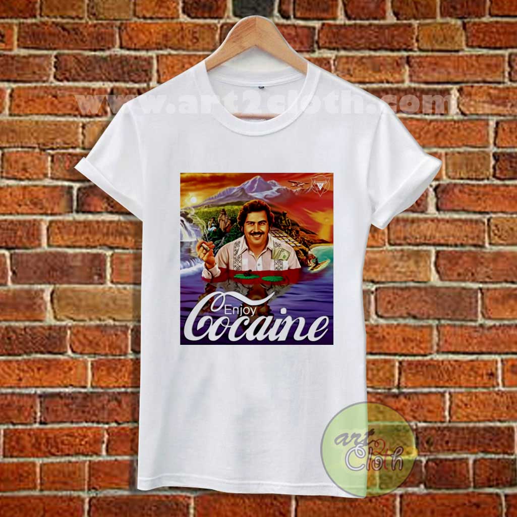 Pablo Escobar Enjoy Cocaine T Shirt Size XS,S,M,L,XL,2XL,3XL