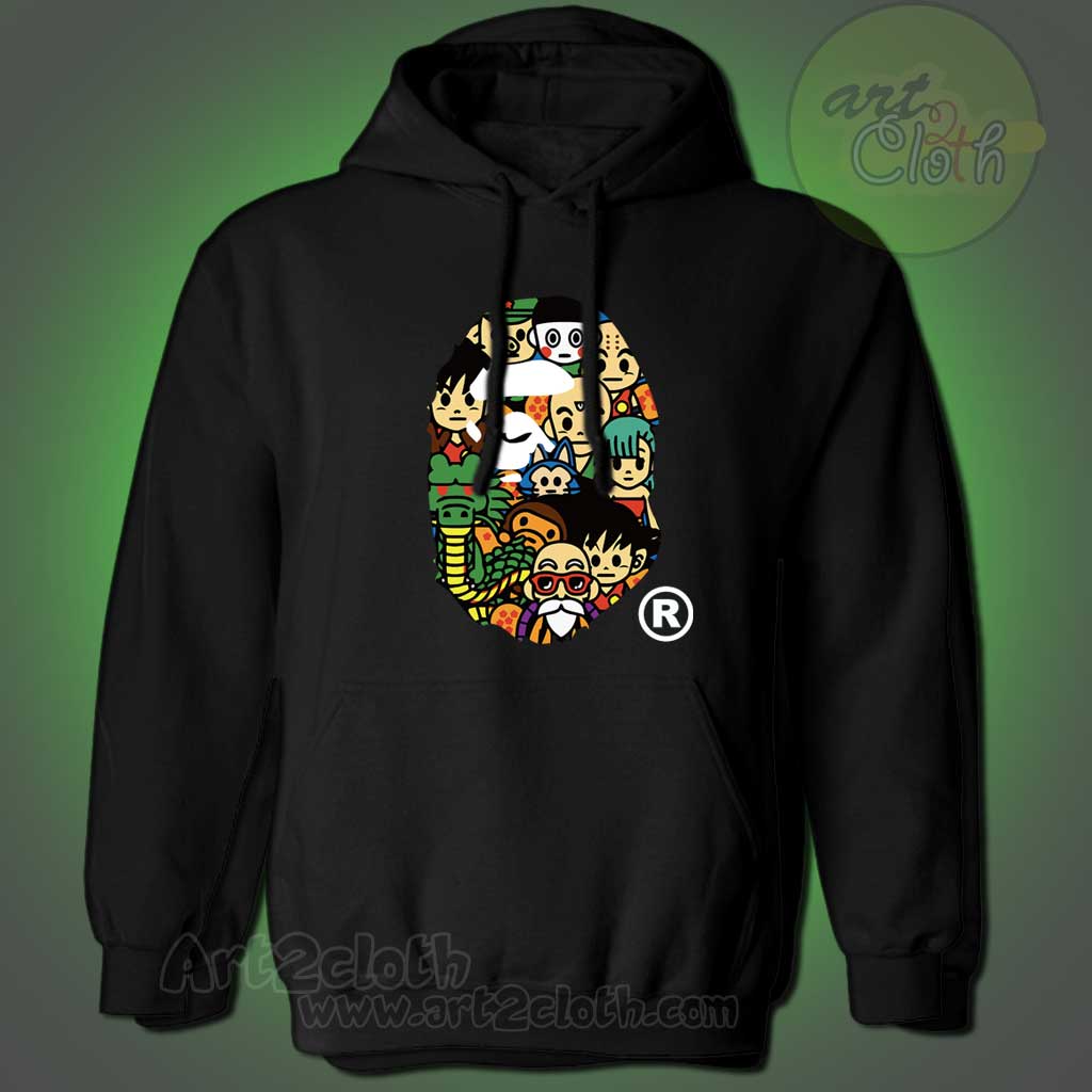BAPE x Dragon Ball Hoodie | Cheap Custom T Shirts - Art2cloth.com