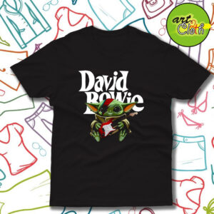 Baby Yoda Hug Guitar David Bowie T Shirt