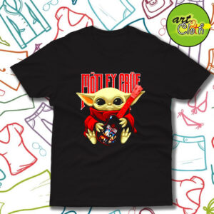 Baby Yoda hug Motley Crue T Shirt