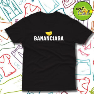 Bananaciaga Balenciaga Black T Shirt