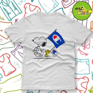 Peanuts Snoopy And Woodstock Flag T Shirt