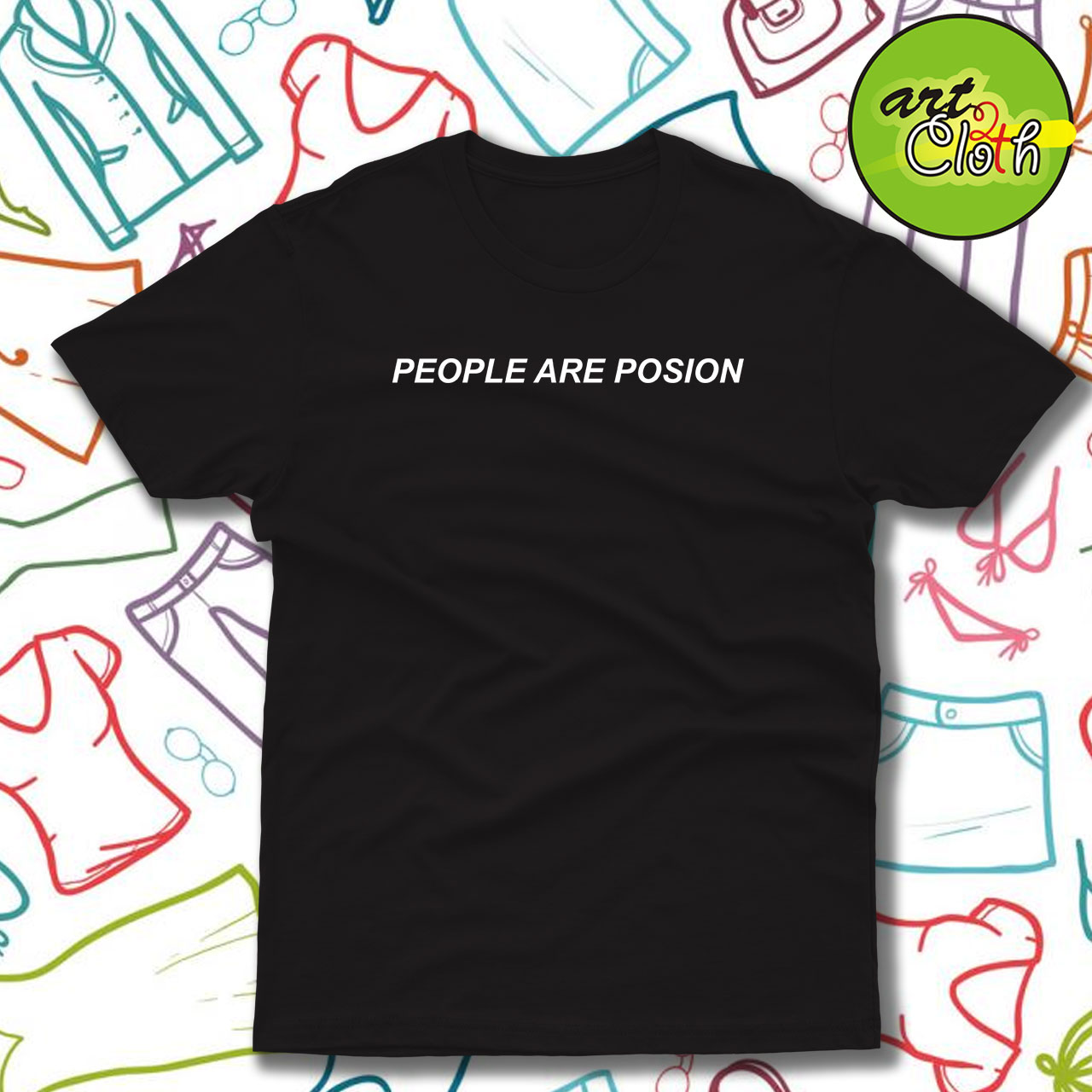 People Are Poison Rose Letter T Shirt 1