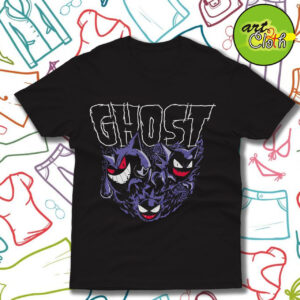 Pokemon Ghost Gengar Havy Metal T Shirt