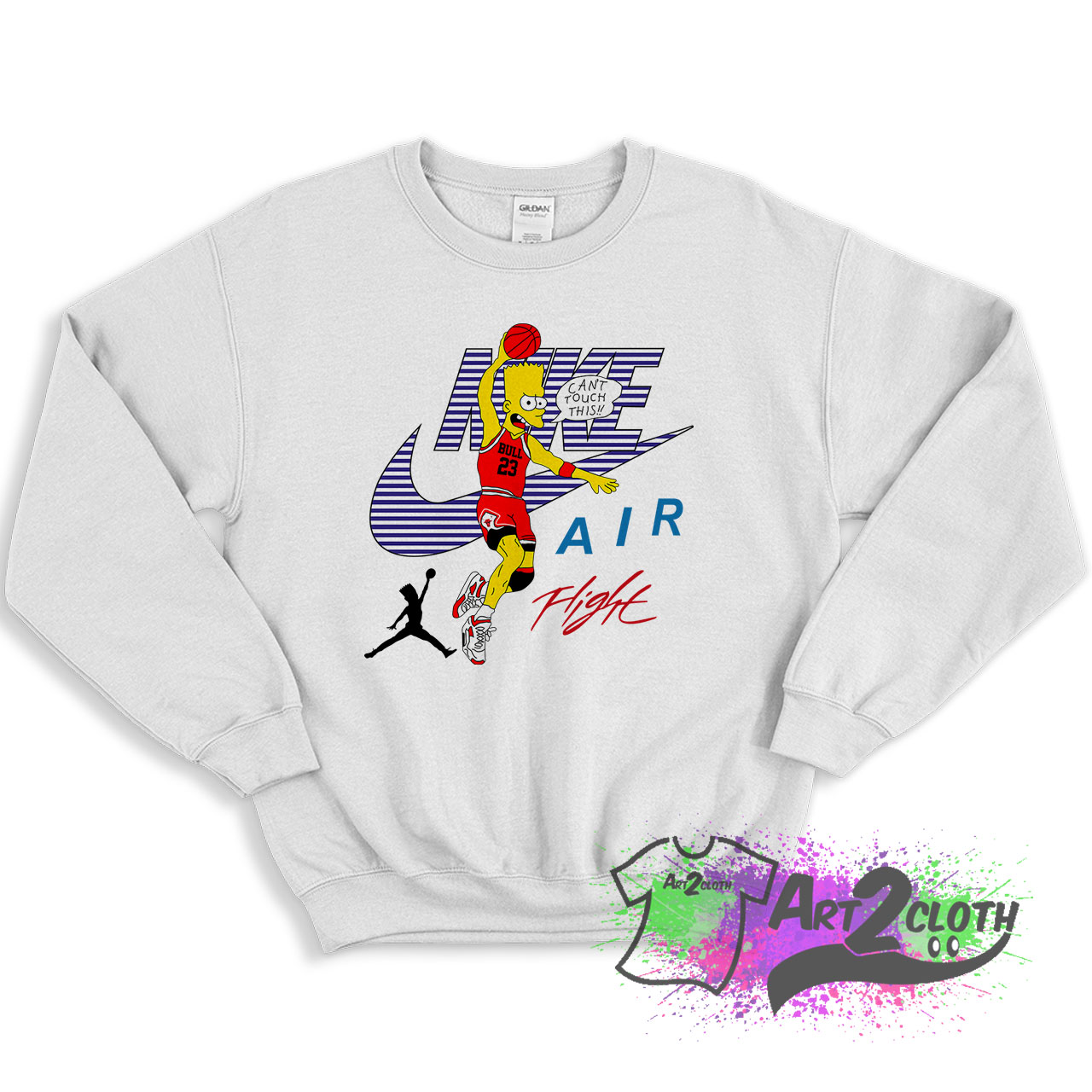 Bart Simpson Nike Air Flight Funny Sweatshirt Custom Sweatshirts Design Art2cloth