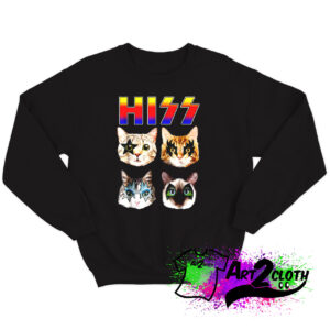 Hiss Funny Cats Kittens Rock Rockin Sweatshirt