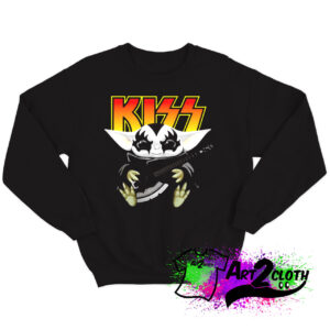 Hot Baby Yoda Hug Kiss Guitar Sweatshirt