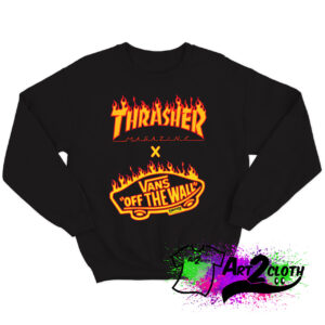 Thrasher x Vans Flame Collaboration Sweatshirt
