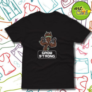 Baby Grow Strong Gym Funny T Shirt
