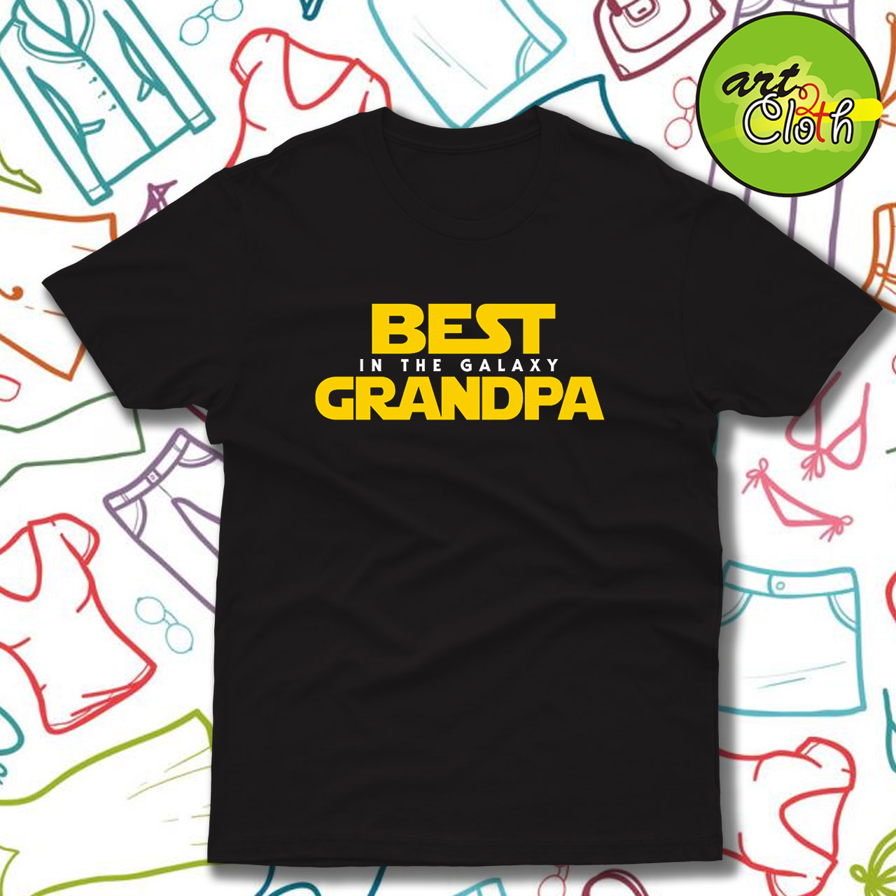 Best Grandpa in the Galaxy Funny T Shirt