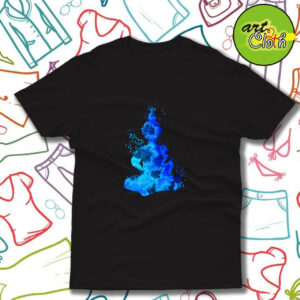 Blue Buddha Silhouette Funny T Shirt