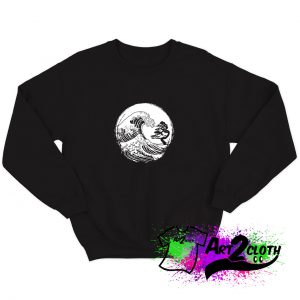 Bonsai Wave white Sweatshirt