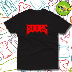 Boobs Red Funny T Shirt