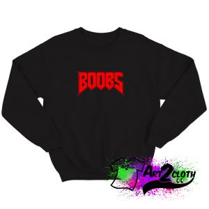 Boobs Red Sweatshirt
