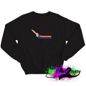 Brush Painting A Rainbow Sweatshirt