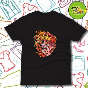 Burning King Funny T Shirt