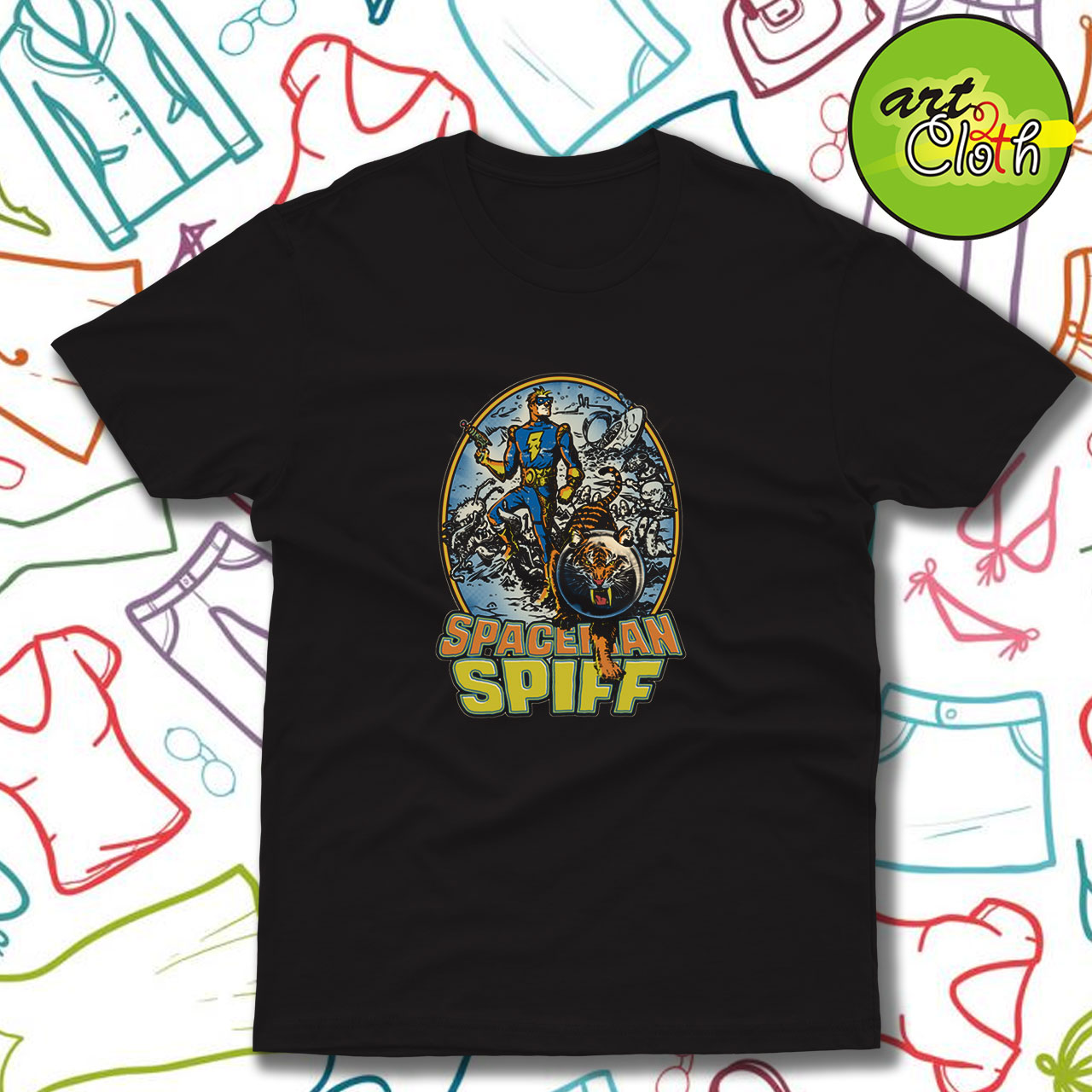 Calvin The Spiffy Spaceman Funny T Shirt