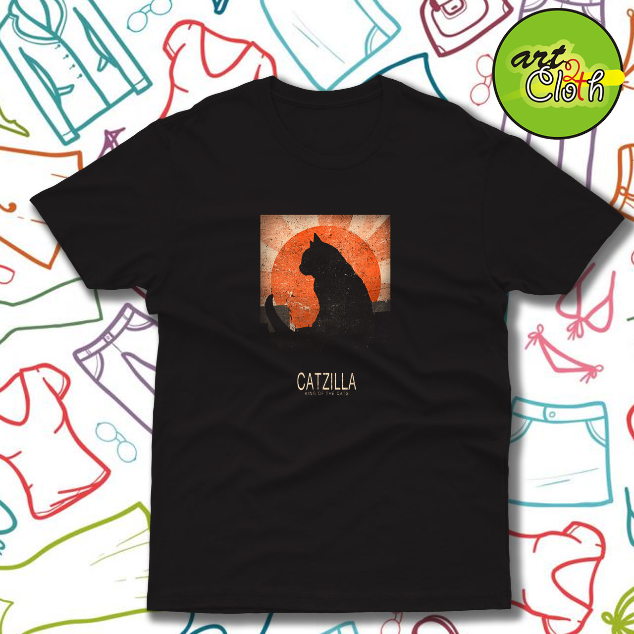 Catzilla v.2 Funny T Shirt