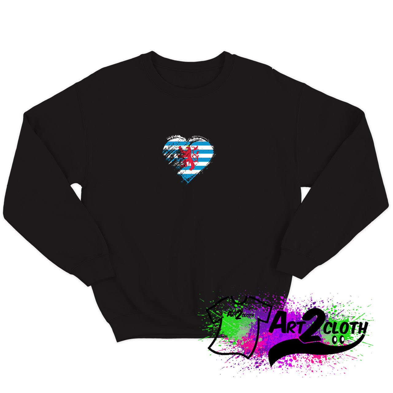 Grungy I Love Luxembourg Heart Flag Sweatshirt