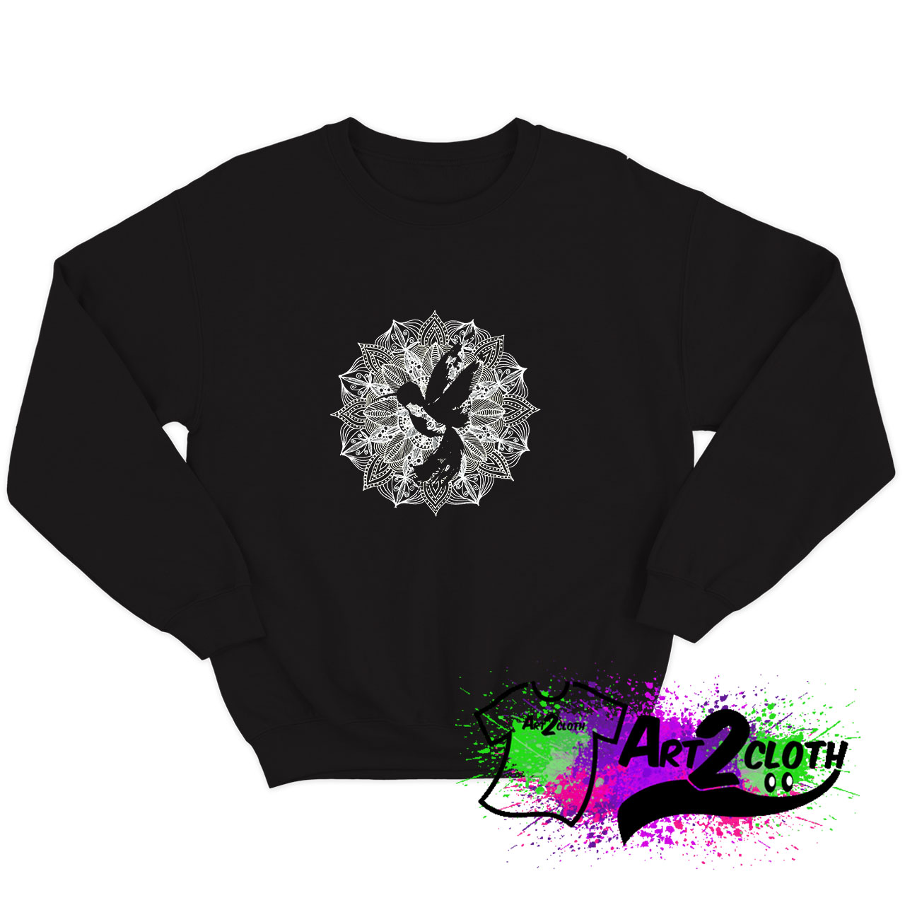 Mandala Circle Hummingbird Sweatshirt