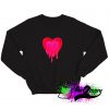 Melting Magenta Painted Heart Sweatshirt