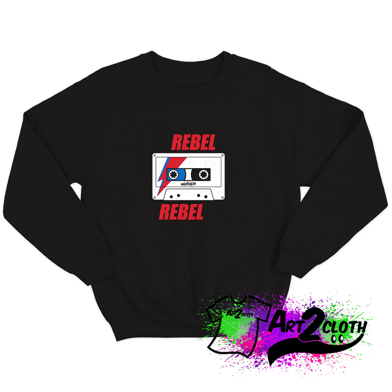 Rebel Rebel Bowie Mixtape Retro Music Sweatshirt