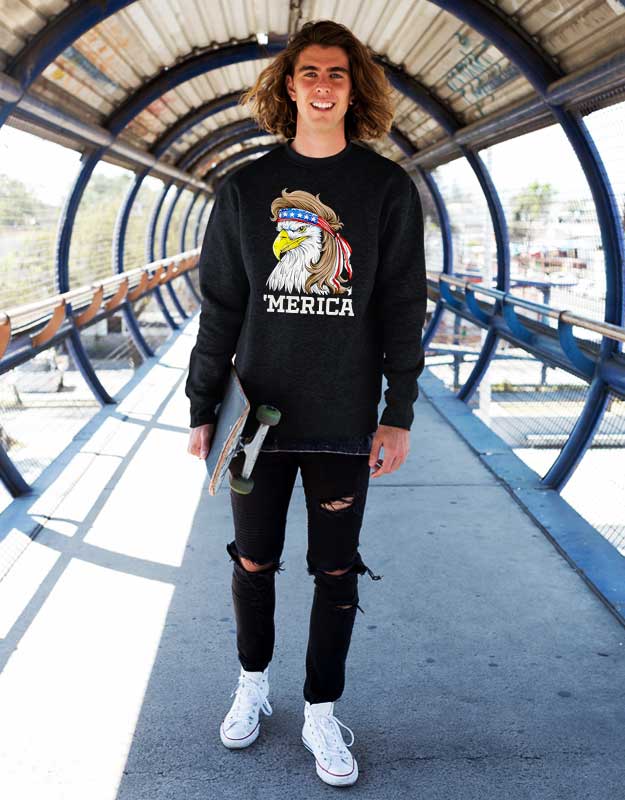 Merica Eagle Patriotic Sweatshirt