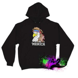 Merica Eagle Patriotic Hoodie