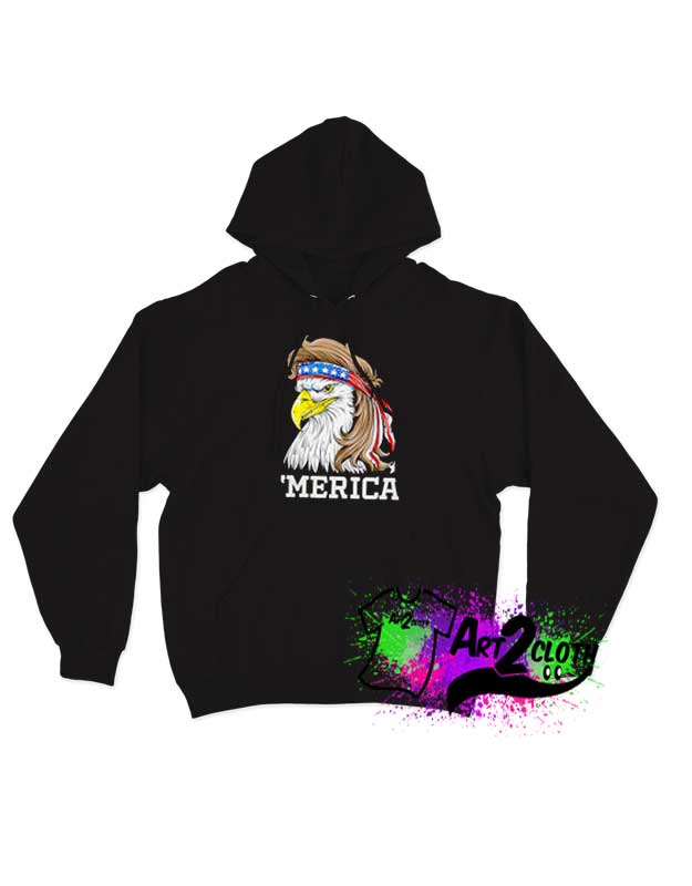 Merica Eagle Patriotic Hoodie