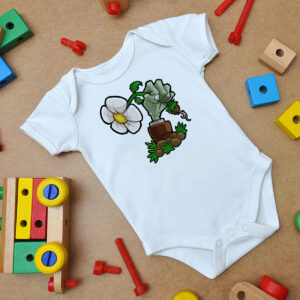 Apple Plant Vs Zombie Plant Baby Onesie