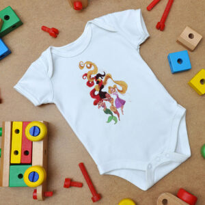 Ariel Rapunzel And Pocahontas Disney Princess Baby Onesie