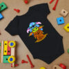Baby Stitch And Baby Yoda Are Friends Baby Onesie