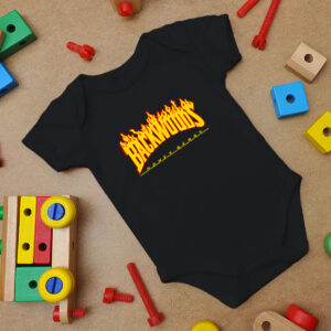 Backwoods Honey Berry Flame Baby Onesie