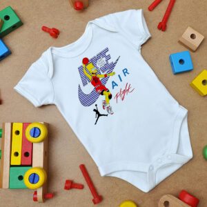 Bart Simpson Nike Air Flight Funny Baby Onesie