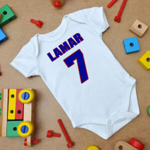Basketball Player Lamar Odom Jersey 7 Baby Onesie