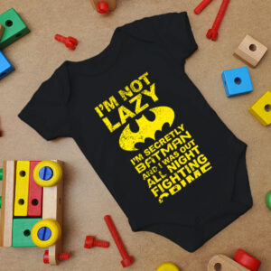 Batman Im Not Lazy Baby Onesie