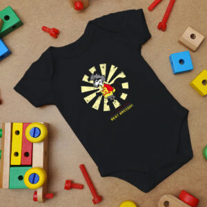 Bert Raccoon Retro Japanese Baby Onesie