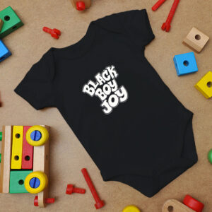 Black Boy Joy Baby Onesie