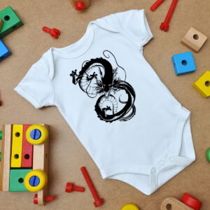 Black Dragon Baby Onesie