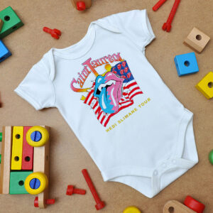 Bleached Goods Rolling Stones Baby Onesie