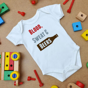 Blood Sweat Beers Baby Onesie