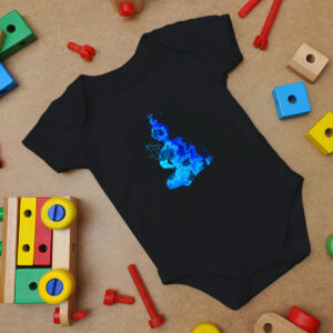 Blue Buddha Silhouette Baby Onesie