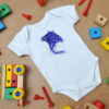 Blue Mandala Stingray Baby Onesie