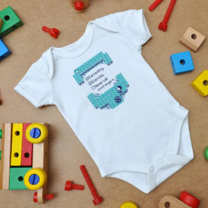 Blue Trainer Tips Baby Onesie
