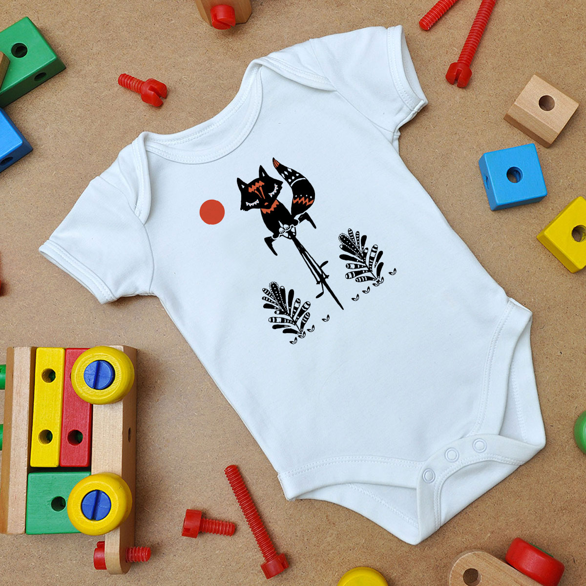 Boho Fox Baby Onesie