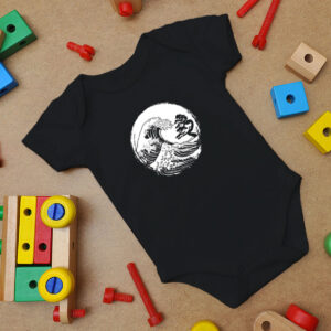Bonsai Wave White Baby Onesie