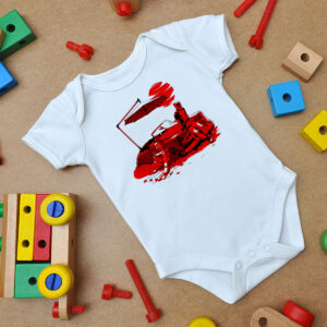 Bored In The Car_Red Baby Onesie