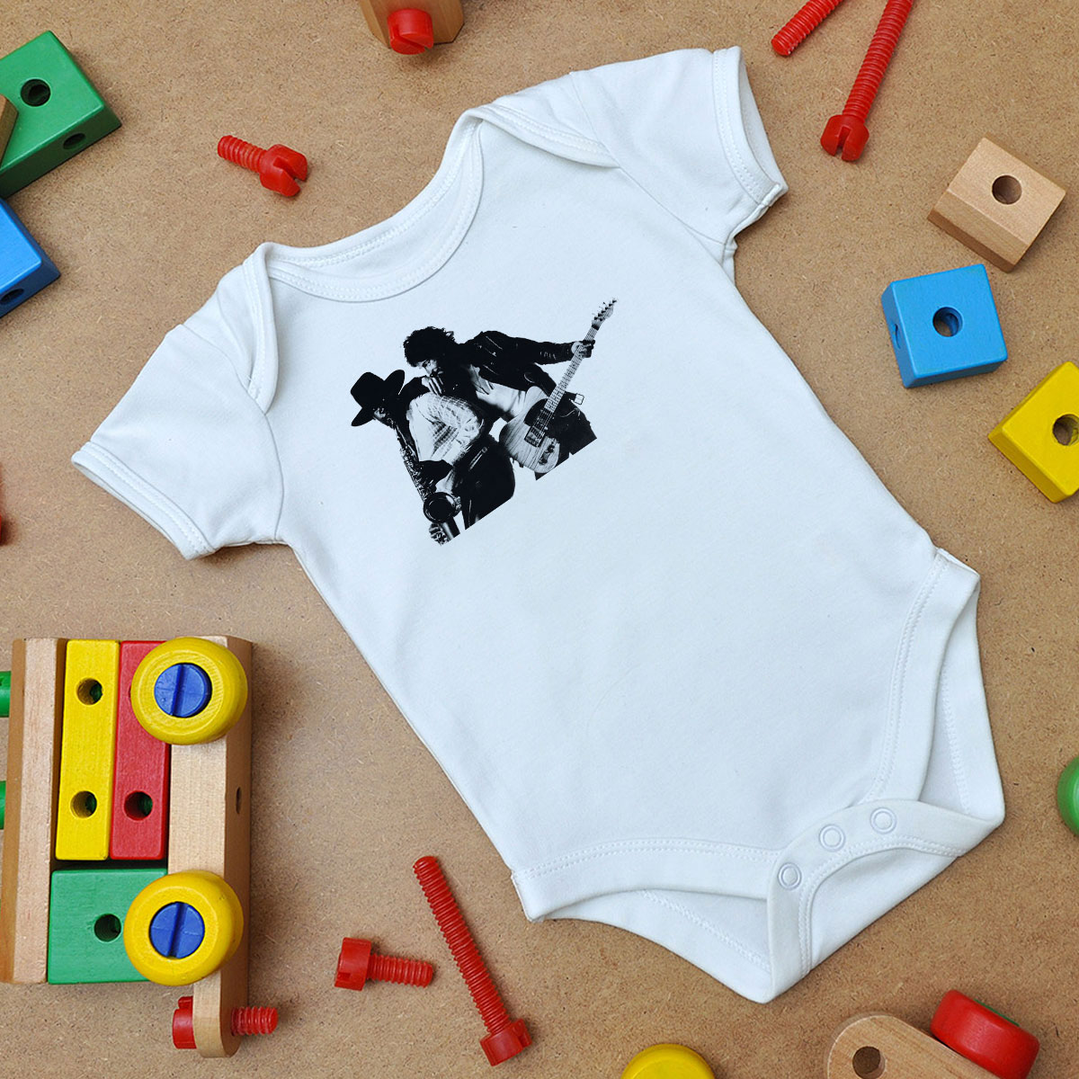 Bruce Springsteen Bruce Frederick Joseph Springsteen Born To Run Dark Baby Onesie