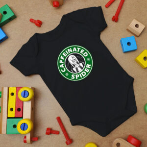 Caffeinated Spider Baby Onesie